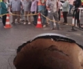 الصرف الصحي بالقاهرة الكبرى: هبوط أرضي بخط صرف صحي أسفل كوبري التجنيد بجسر السويس
