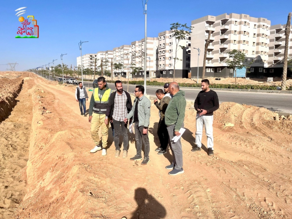 الاسكان تكثف أعمال تنفيذ المرافق الرئيسية بمنطقة البوليفارد بحدائق العاصمة