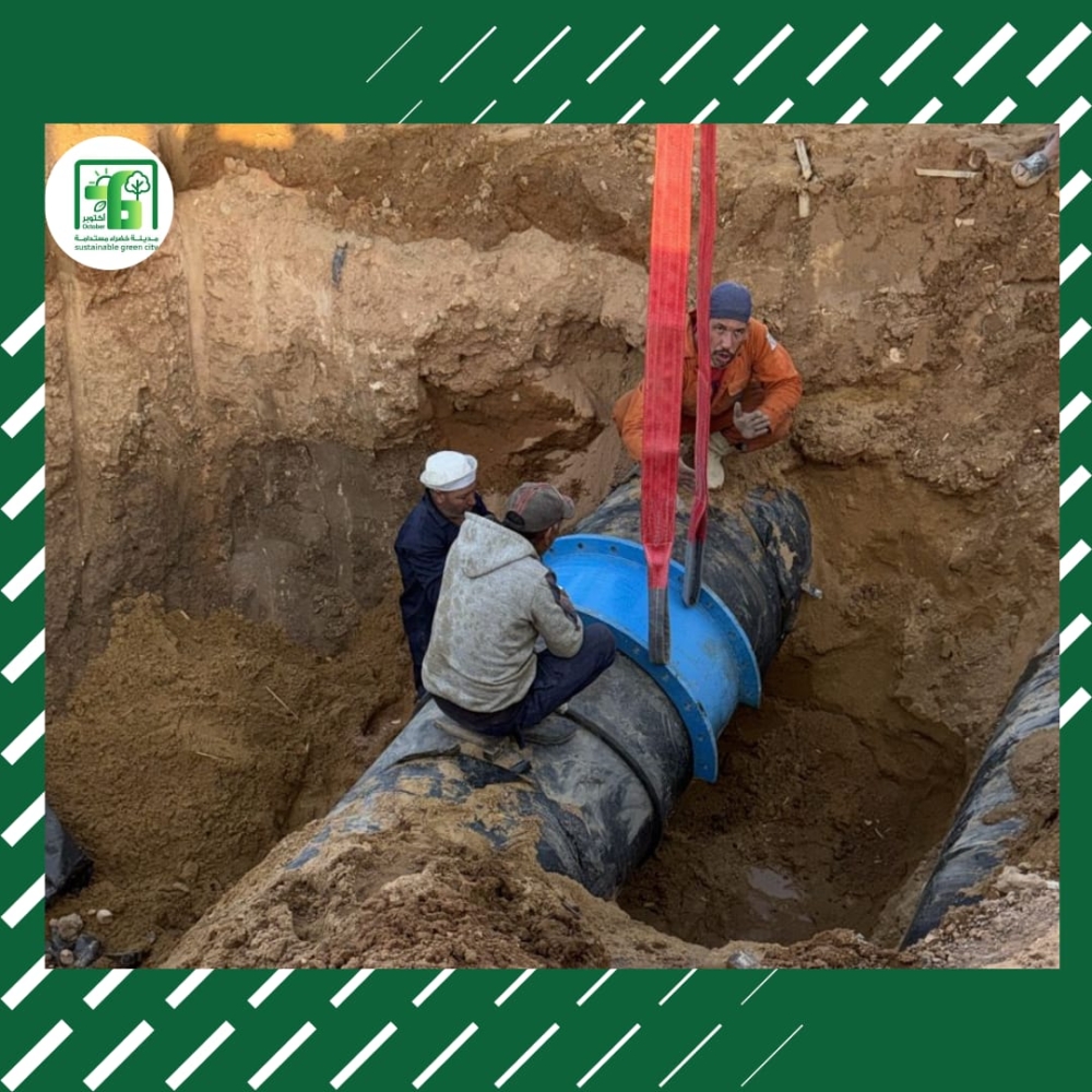 جهاز 6 أكتوبر: جارِ الانتهاء من إصلاح كسر خط الطرد بطريق الواحات